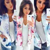 Damenjacken Frühling Herbst Blumendruck Bomberjacke Frauen Langarm Basic Baseball Mantel Lässige Streetwear Weibliche Outwear