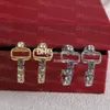 Modeschmuck Luxus Kristall Damen Ohrringe Ohrstecker Designer Diamant Chic Ohrringe mit Box-Sets