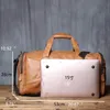 Duffel Bags NZPJ Leather Retro heren reistas schoudertas casual rugzak toplaag cowhide large capaciteit bagagetas handtas 231214