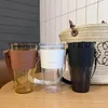 زجاجات المياه بسيطة تصميم كوب القش مشروبات اللون مع أدوات شرب الغطاء الأدوات المنزلية sippy