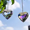 Garden Decorations Portable Crystal Rainbow Makers 2pcs Glass Heart Sun Catcher Pendants For Love Pendant Car Plants And Festive Displays