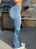 Femmes Jeans Flare Stretch Taille Haute Lâche Confortable Déchiré Femmes Pantalon Sexy Mode Boyfriend Denim Crayon Pantalon Pantalon 231214