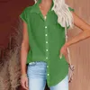 Women's Blouses Shirts Solid Casual Loose Sleless Shirts For Women 2023 Summer Women's Oversized Shirts And Blouses Fashion Elegant Youth Fe TopL231214