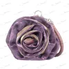 Kvällspåsar Xiyuan Nya 19 färger Rose Flower Evening Bag For Ladies Silk Wedding Party Purses Women's Cute Round Tote Handväska för kvinnlig T231214