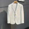 Herrenanzüge, britischer Stil, gestreift, Freizeitanzug, Jacken, Herren, 2023, Waffelmuster, Slim-Fit, Business-Blazer, Mantel, Homme, formeller gesellschaftlicher Abschlussball, Smoking, 4XL-M