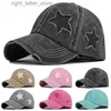 Ball Caps Ins Retro Washed Baseball Caps Y2K Snapback Cape Women Men Hat Star Four Seasons Outdoor Sport Kobieta Mężczyzna Casual Visors Unisex YQ231214