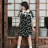 Vestidos de festa casual kawaii lolita mini vestido feminino impressão irregular bonito elegante vintage manga curta verão luz roupas femininas 2023