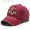 Ball Caps Men's Ship Anchor Washed Embroidered Baseball Caps For Women Hats Retro Leisure Trucker Duck Tongue Cap Male Outdoor Sun Hat YQ231214