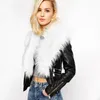 Women's Jackets 2023 Winter Women Basic Coats Fashion Faux PU Leather Artificial Fur Collar Coat Female 50