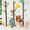 Adesivi murali di grandi dimensioni 178 cm x 172 cm di alberi e animali della foresta per la camera dei bambini Adesivo per decalcomanie da muro per camera da letto per bambini