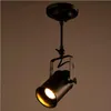 Loft vintage LED -spårlampor smidesjärn taklampor Klädbar Spotlight Industrial American Style Rod Spot Lighting328o