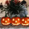 Party Decoration Light Up Pumpkin Lantern Led Halloween Glowing Ghost Hat Lamp Decor inomhus ansikte