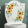 1 % Подсолнухи Зеленые листья цветочные наклейки туалетные наклейки для ванной настенные наклейки на стену Домашняя декоративная мебель для гостиной