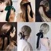 Hoofddeksels Haaraccessoires Mode Vintage Zwart Fluwelen Strik Haarlint Chouchou voor Vrouwen Meisjes Lange Elastische Haarband Hoofddeksels Vrouwelijke HaaraccessoiresL231214