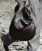 Omuz Çantası Gemellis Bottegaaveneta Dokuma Orijinal Deri Omuz Çantası 2023 Çok yönlü çanta gösteri tarzı dokuma moda bir taşınabilir çanta wq