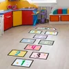 Tecknadsnummer Hopscotch spel golv klistermärken tonårsrum vägg klistermärken för barn rum pojke tjej rum dekorativa klistermärken dekor pvc