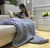 Fashion Chunky Knitted Blanket Thick Yarn Woollike Polyester Bulky Knitted Blankets Winter Soft Warm Throw Drop 8287752