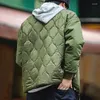 Jaquetas masculinas maden dupla face espessada para homens 2024 outono inverno algodão estofamento casacos vintage aquecido jaqueta militar streetwear