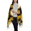 Berets Personalizado Impresso Golden-Baroque-Elements Long Pile Fringe Men Scarf Women's Anti Chill