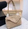 2023 Umhängetaschen Pelz Designer Tasche Tote Winter Pelz Puffer Kette Luxus Handtasche Frau Weiche Warme Lou Schulter Pochette Geldbörse