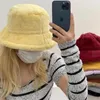 Berets Herbst Winter Sonntag Angora Garne Verdickter Plüsch Super Weiche Eimer Hut Einfarbig Kunstpelz Warme Outdoor Casual Vielseitige kappe