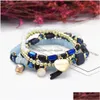 Beaded Boho Fashion Four Layer Chains Ethnic Custom Crystal Acrylic Beads Bracelets Bangles For Women Wedding Party Jewelry Drop Deli Dhv7C