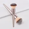 Makeup Brushes Champagne Color Brush For Women Face Basic Foundation Flame Cone Powder Flat Head Tools Cosmetic Set