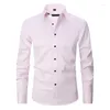 Men's Dress Shirts Long Sleeve Pure White for Men Blusas Business Camisa Masculina Casual Good Quality Chemise Homme De Luxe Blouses