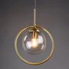 Loft Modern Pendant Light Bedside Hanging Lamp Kitchen Island Suspension Bedroom Magic Bean Gold Glass Ball Lighting235w