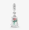 100 925 Sterling Silver Enchanted Rose Dangle Charm Fit Original European Charms Bracelet Fashion Women Wedding Commungement Jowllr8921902