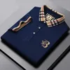 4l01 Polos para hombre Diseñador Polo Camisa de manga corta Camiseta de gama alta con un cuello de solapa Verano Fino Bordado de gran tamaño Ropa de moda Su