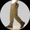 Mäns byxor Herrlastbyxor Casual Multi Pockets Militära Tactical Pants Man Outwear Loose Straight Slacks Long Byxor Plus Size 29-44 231213