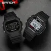 Wristwatches SANDA Outdoor Sport Digital Watch Men Sports Watches For men Running Stopwatch Military LED Electronic Clock Wrist Watches Men 231214