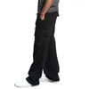 Pantalon masculin pour hommes Pantalons de sport adaptés aux joggeurs droits dans les sports et les vêtements de rue pantalon à cordon surdimensionné pour hommes