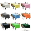 Couvertures de table jetables Table jetable en plastique Ers Nappe Grand Rec Er Tissu Essuyer Propre Maison Fête Mariage Drop Livraison Maison Gar Dh2Fa