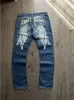 Kvinnors jeans y2k mode streetwear harajuku retro överdimensionerad grafisk tryck på baggy denim pants män kvinnor goth breda byxor 231214