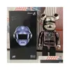 Novidade Jogos Bearbrick Daft Punk 400% 28cm Joint Bright Face Violence Bear 3D Ornamento Original Estátua Sombria Modelo Decoração Drop D Dhmrl