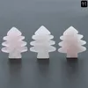 Collane con ciondolo Quarzo rosa Alberi di pino per artigianato fai-da-te Decorazioni per la casa Ornamenti natalizi spirituali