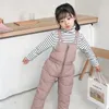 Jumpsuits Winter Children Warm Overalls Autumn Girls Boys Thick Pants Baby Girl Jumpsuit For 1 5 Years High Quality Kids Ski Down Overal 231214