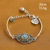 Bracelets de charme Alliage rétro rotatif Mantra Lotus Om Mani Padme Hum Lucky Bijoux Ethnique Amulette Bracelet pour voyage cadeau de famille