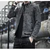 Vestes pour hommes Denim Hommes Style Manteaux Zipper Coton Matériel Haute Qualité Mâle Casual Classique Bleu Noir Mode Jeans Vêtements 231214