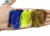 easy catch 10pcs mixed color fishing jig skirts 50 strands silicone skirt wire with ring fly tying rubber material229f3520376