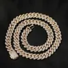 10mm cubana link chain iced out gargantilha colar pulseira encantos hip hop atacado mulheres homem jóias