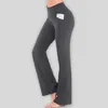 Kvinnors leggings yoga skrubba byxor kvinnor petite fast färgbrett ben hög midja casual wiyh ficka kör fitness smala byxor