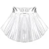 Clothing Sets Children Kids Girls Ballet Dancewear Shiny Metallic Jazz Dane Costume Performance Outfits Sleeveless Crop Top With Skirt Set