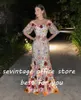 Festklänningar Sevintage Exquisite 3D Flowers Mermaid Prom Off the Shoulder Saudi Arabic Evening Gowns Formal Dress 2023