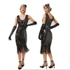 Robes décontractées de base Années 1920 Vintage Robe à franges à paillettes Robe de soirée Robe de danse Hôte Robe à paillettes Grillage Fête Femmes Vêtements Soirée Streetwear Robe Y2k 231213