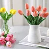 Flores decorativas decoração de casamento casa jardim buquê presente tulipa flor espuma artificial falso