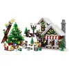 مركبة ألعاب City City Expert Winter Village Toy Shop 10249 Building Build House Santa Claus Store Bricks Kids Christmas Gift Toysl23111447