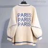 Paris Channel Sweater Loose Fashion Long Cardigan Letter Gedrukte vrouwen Gebreide dikke plus size Koreaanse Engelse alfabetjas Groothandel SUCLOTHES 01